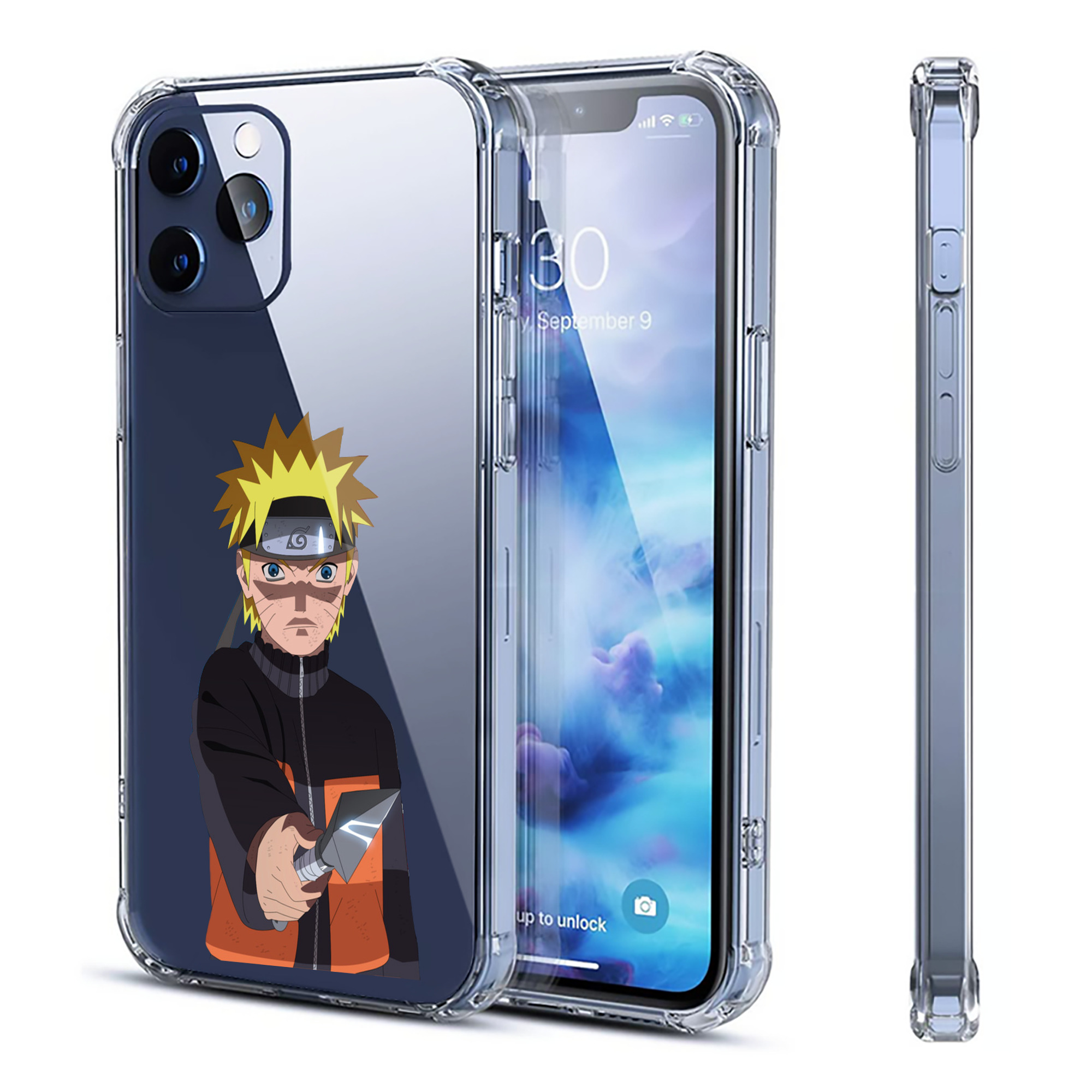 （画像用） NARUTO -ナルト- うずまき ナルト Uzumaki Naruto 【iPhone 12シリーズ対応】透明スマホケース（クリアソフトケース）